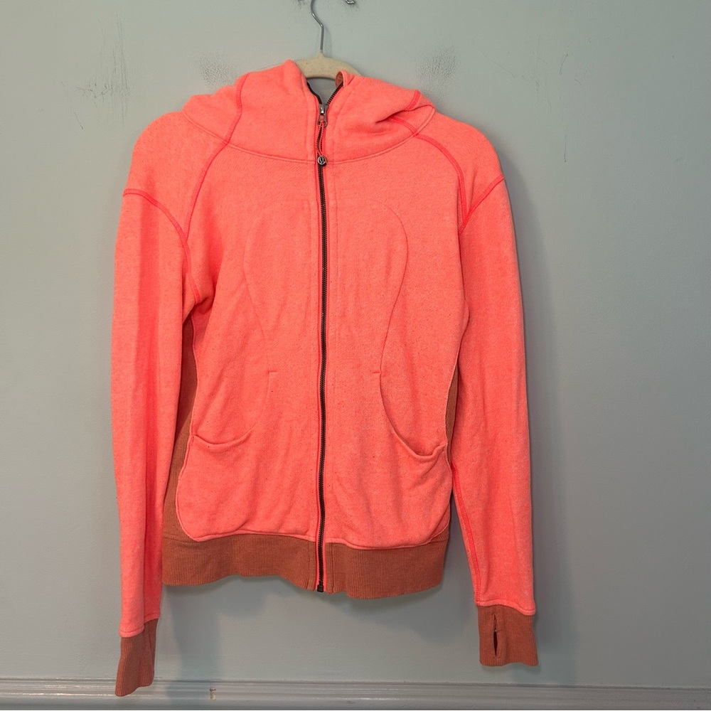 Lululemon Peach Full-Zip Scuba Hoodie Size 4